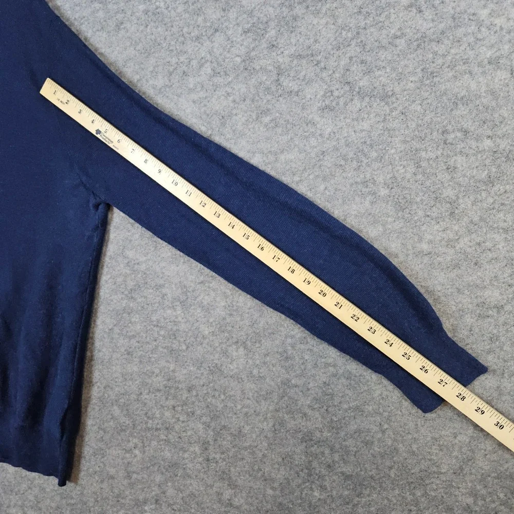 J Crew Men's Blue Crewneck Pullover‎ Sweater Size L 100% Cotton Warm Cozy Winter